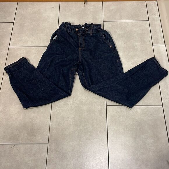 ZARA woman’s blue jeans with an elastic waist - Picture 3 of 16